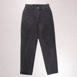 Levi’s 550 Women’s Jeans Size 8 Mis M Relaxed Fit Tapered Leg Black Denim USA